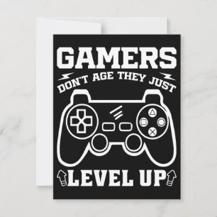 Gamers altern nicht, sie leveln nur hoch Geburtsta Feiertagskarte