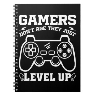 Gamers altern nicht, sie leveln nur hoch Geburtsta Notizblock