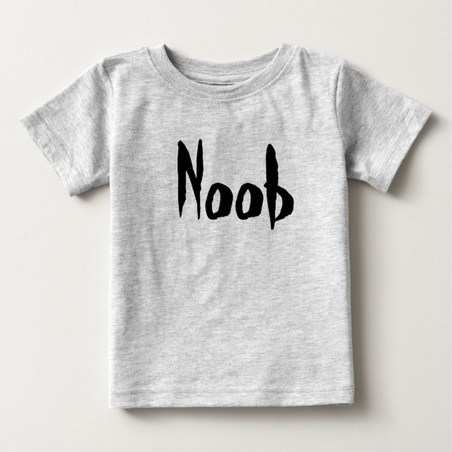 Gamer's Baby Strampler - Noob in Black (Vorderseite)