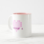Gamers in der Liebe - Spieler 1 Zweifarbige Tasse (Vorderseite Links)