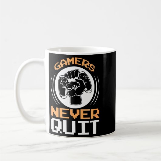 Gamers Never Quit Funny Gaming Quotes Gift For Gam Kaffeetasse (Links)