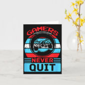 Gamers Never Quit Funny Gaming Quotes Gift For Rpg Karte (Gelbe Blume)