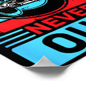 Gamers Never Quit Funny Gaming Quotes Gift For Rpg Poster (Ecke)