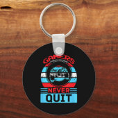 Gamers Never Quit Funny Gaming Quotes Gift For Rpg Schlüsselanhänger (Vorderseite)