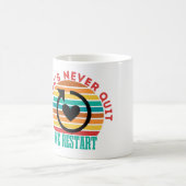 GAMER'S NIEMALS QUIT - WIR SETZEN WIEDER EIN - SPI KAFFEETASSE (Mittel)