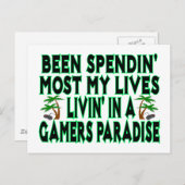 Gamers Paradise Postkarte (Vorne/Hinten)