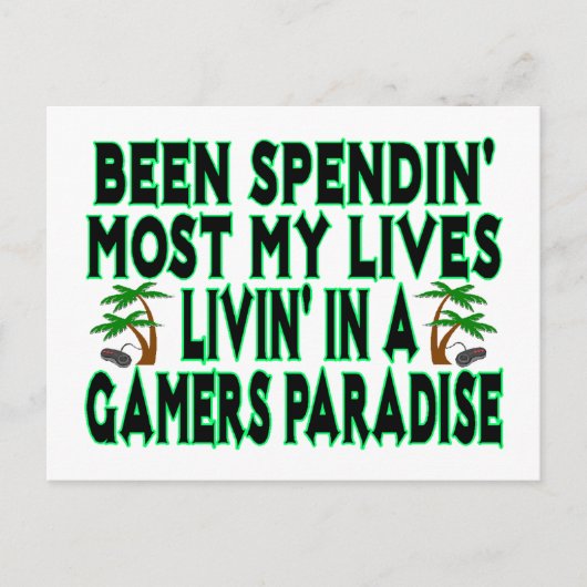 Gamers Paradise Postkarte (Vorderseite)