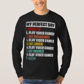 Gamer's Perfect Day Basic Long Sleeve T - Shirt (Vorderseite)