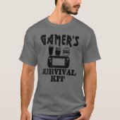 Gamer's Survival Kit Funny Fast Food and Pocket VI T-Shirt (Vorderseite)