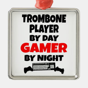 Gamertrombone-Spieler Ornament Aus Metall