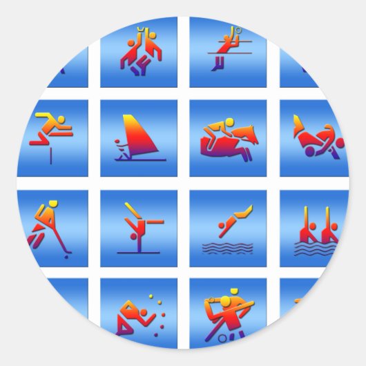 Games Design Runder Aufkleber (Vorderseite)