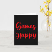 Games Make Me Happy Funny Gaming Quotes Gift For P Karte (Gelbe Blume)