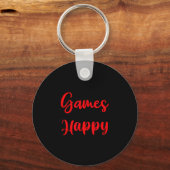 Games Make Me Happy Funny Gaming Quotes Gift For P Schlüsselanhänger (Vorderseite)
