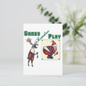 Games Reindeer Play Postkarte (Stehend Vorderseite)