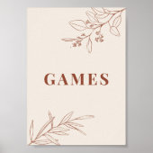 Games Wedding Sign Poster (Vorne)