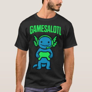 Gamesalotl Lustiger Axolotl Gamer Gaming Videospie T-Shirt