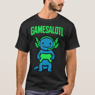 Gamesalotl Lustiger Axolotl Gamer Gaming Videospie T-Shirt