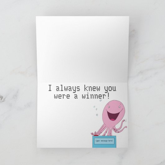 Gameshow-Glückwünsche Karte (Innenseite)