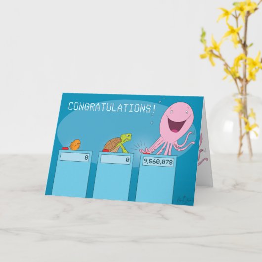 Gameshow-Glückwünsche Karte (Gelbe Blume)