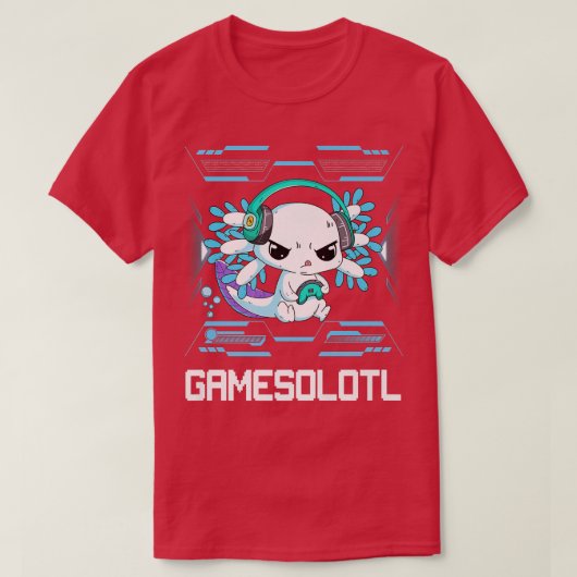 Gamesolotl Aolotl Video Gamer Kawaii Pastel Goth A T-Shirt (Design vorne)