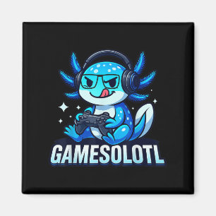 Gamesolotl Axolotl Fisch Gamer Gaming Anime Video  Magnet