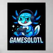 Gamesolotl Axolotl Fish Gamer Gaming Anime Video G Poster (Vorne)