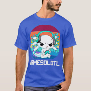 Gamesolotl Axolotl Fish Playing Video Niedlich Axo T-Shirt