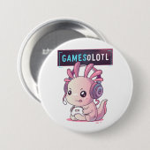 Gamesolotl - Axolotl Gamer Button (Vorne & Hinten)