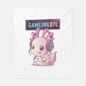 Gamesolotl - Axolotl Gamer Fleecedecke (Vorderseite)
