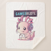 Gamesolotl - Axolotl Gamer Sherpadecke (Vorderseite)