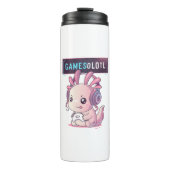 Gamesolotl - Axolotl Gamer Thermosbecher (Vorderseite)