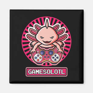 Gamesolotl Axolotl Niedlich Kawaii Anime Gaming Ki Magnet