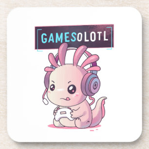 Gamesolotl - Axolotl-Spieler Getränkeuntersetzer
