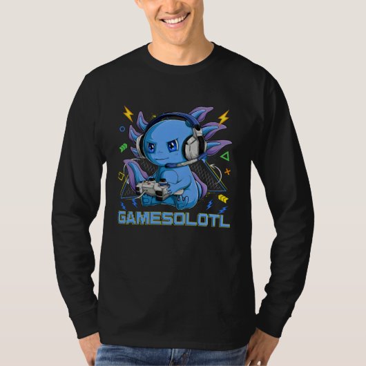 Gamesolotl Axolotl Video Game Controller Gaming Bo T-Shirt (Vorderseite)