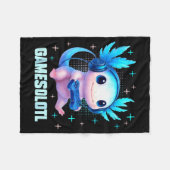 Gamesolotl Axolotl Video Gamer Kawaii Anime Boys T Fleecedecke (Vorderseite (Horizontal))