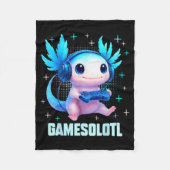 Gamesolotl Axolotl Video Gamer Kawaii Anime Boys T Fleecedecke (Vorderseite)