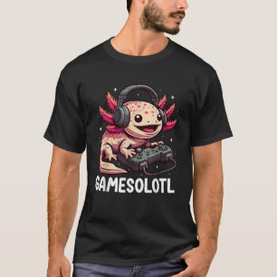 Gamesolotl Axolotl Video Gamer Kawaii Anime Gesche T-Shirt