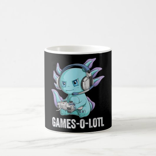 Gamesolotl Axolotl Video Gamer Kawaii Anime Jungs Kaffeetasse (Mittel)