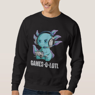Gamesolotl Axolotl Video Gamer Kawaii Anime Jungs Sweatshirt