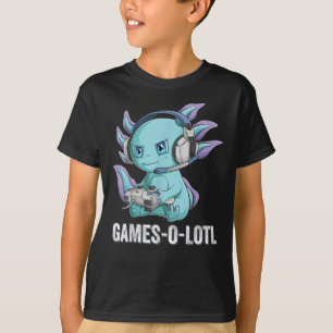 Gamesolotl Axolotl Video Gamer Kawaii Anime Jungs T-Shirt