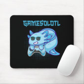 Gamesolotl Axolotl Video Gamer Kawaii Anime Kids B Mousepad (Mit Mouse)