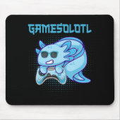 Gamesolotl Axolotl Video Gamer Kawaii Anime Kids B Mousepad (Vorne)