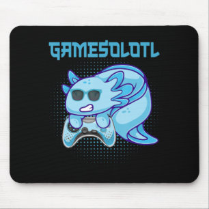 Gamesolotl Axolotl Video Gamer Kawaii Anime Kids B Mousepad