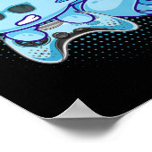 Gamesolotl Axolotl Video Gamer Kawaii Anime Kids B Poster (Ecke)