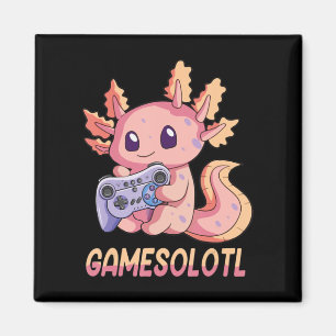 Gamesolotl Axolotl Video Gamer Kawaii Pastel Goth Magnet