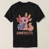 Gamesolotl Axolotl Video Gamer Kawaii Pastel Goth T-Shirt (Design vorne)