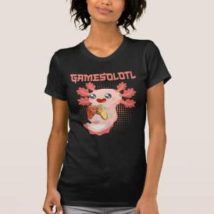 Gamesolotl Axolotl Video Gamer Kawaii Pastel Goth T-Shirt