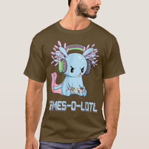 Gamesolotl Axolotl Video Gamer Kawaii Pastel Goth T-Shirt