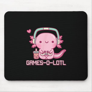 Gamesolotl Axolotl Videospiele Kawaii Anime Gamer  Mousepad