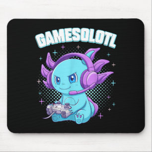 Gamesolotl Axolotl Videospieler Kawaii Anime Gesch Mousepad